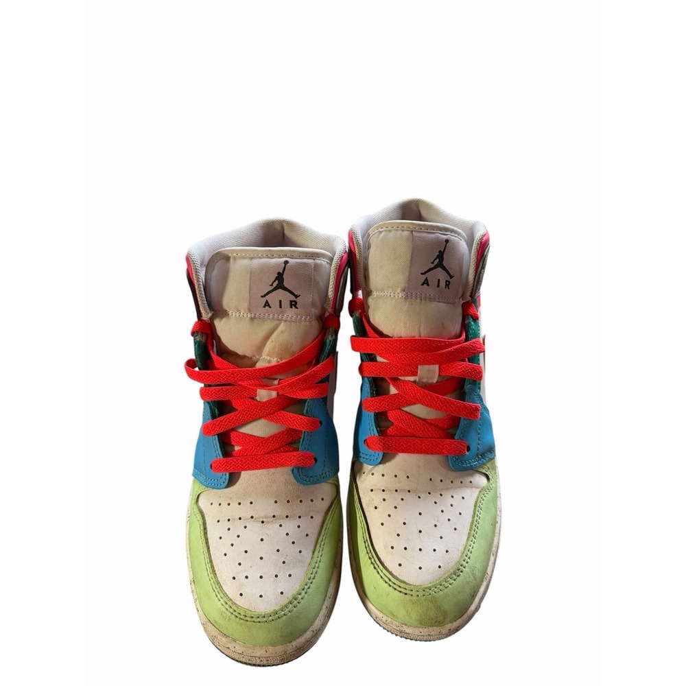 Nike Air Jordan 1 Mid SE Multicolor Basketball Sneakers - US Big Kids 6 Youth - Picture 4 of 5